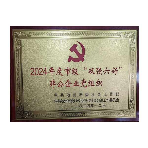 2024年度市級(jí)雙強(qiáng)六好非公企業(yè)黨組織 2024年度市級(jí)雙強(qiáng)六好非公企業(yè)黨組織